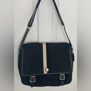 VINTAGE Coach voyager messenger style laptop bag in signature canvas w/ hangtag